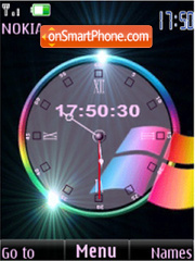 Скриншот темы SWF windows clock anim