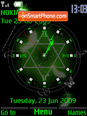 Pentagramm (SWF clock and date) es el tema de pantalla