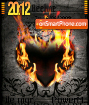 Burning Heart tema screenshot