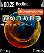 Capture d'écran Firefox Crystal thème