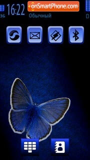 The blue Butterfly theme screenshot