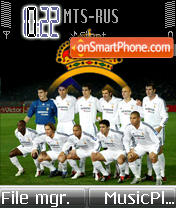 Capture d'écran Real Madrid FC thème