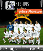 Скриншот темы Real Madrid FC