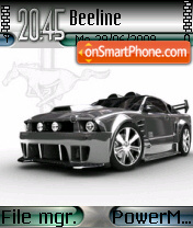 Silver Mustang Gt tema screenshot