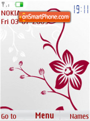SWF abstract flower animated theme screenshot