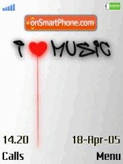 Скриншот темы Love music