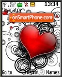 Red heart tema screenshot