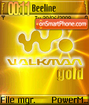 Скриншот темы Walkman Gold 01