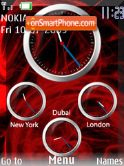 Red Tempest Clock theme screenshot