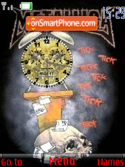 Capture d'écran Metallica Clock thème