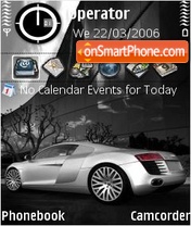 Audi R8 Silver es el tema de pantalla