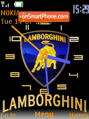 Lamborghini Clock es el tema de pantalla