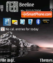 Black Sunset tema screenshot