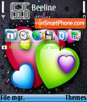 Color hearts tema screenshot