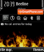 Flames 01 tema screenshot