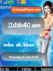 Capture d'écran Soha Ali Khan SWF thème