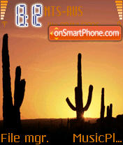 Desert Sunset tema screenshot