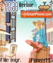 City And Girl Bus Stop tema screenshot