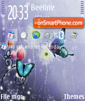 Drawn Butterfly tema screenshot