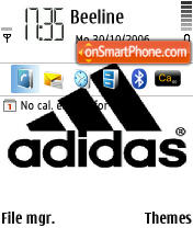 Adidas Logo es el tema de pantalla