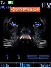 SWF black panther clock es el tema de pantalla