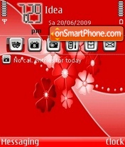 Orange Abstract Flower theme screenshot