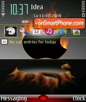 Mac on fire tema screenshot