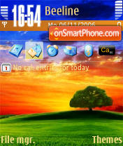 Sunset 3 tema screenshot