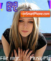 Скриншот темы Avril Lavigne 8