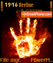 Hand Fire tema screenshot
