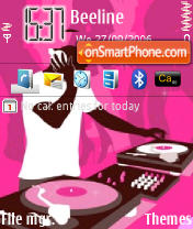 Pink DJ Roky theme screenshot
