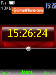 SWF iPhone style clock es el tema de pantalla