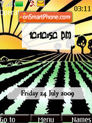 Agriculture SWF Clock tema screenshot