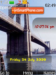 Bridges SWF Clock tema screenshot