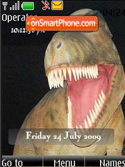 Dinosaur SWF Clock es el tema de pantalla