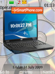 Lap Top SWF Clock Theme-Screenshot