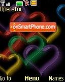 Colorfull Hearts tema screenshot