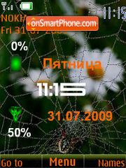 Swf flower and spider tema screenshot