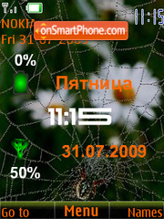 Скриншот темы Swf flower and spider