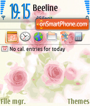 Pink Roses 01 tema screenshot