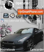 Nissan Gtr black es el tema de pantalla