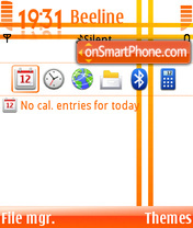 Orange Touch tema screenshot