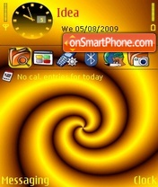 Golden Swirl tema screenshot