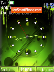 Green Clock tema screenshot