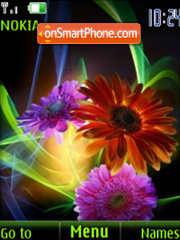 Скриншот темы SWF beautiful flowers slide V.2