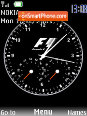 Formula1 Clock es el tema de pantalla