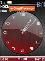 Скриншот темы Deep Red Clock