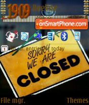 Sorry We Are Closed tema screenshot