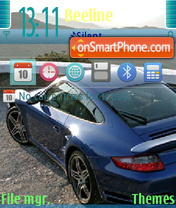 Capture d'écran Blue Porsche thème