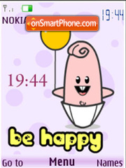 Be happy flash anim.clock tema screenshot